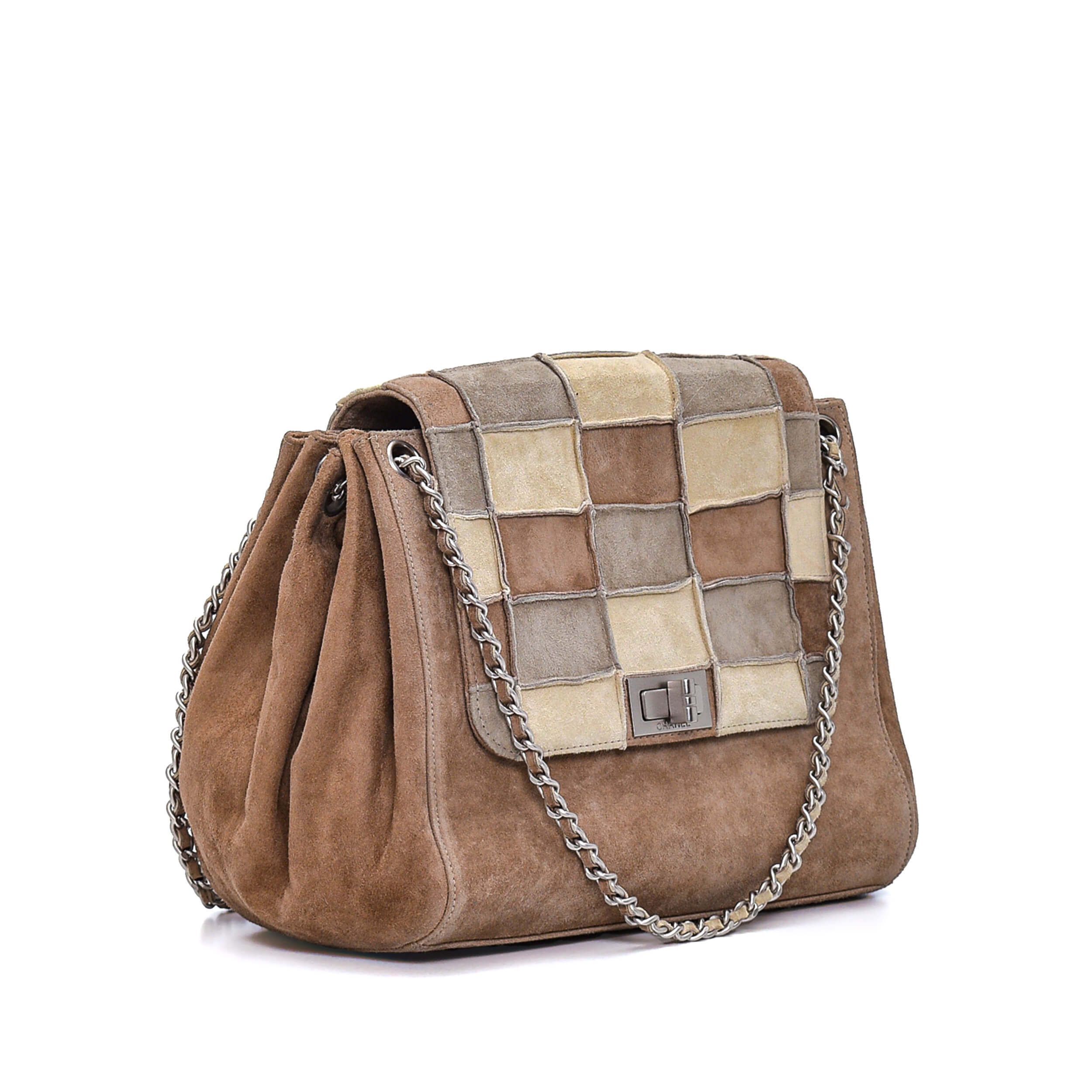 Chanel - Beige Nubuck Patchwork Reissue Bag